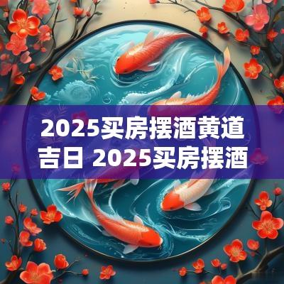 2025买房摆酒黄道吉日 2025买房摆酒黄道吉日怎么算