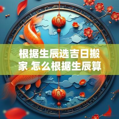 根据生辰选吉日搬家 怎么根据生辰算搬家的日子