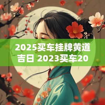 2025买车挂牌黄道吉日 2025买车2025挂牌