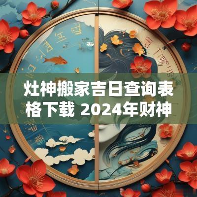 灶神搬家吉日查询表格下载 2025年财神搬家吉日查询