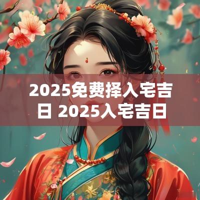 2025免费择入宅吉日 2025入宅吉日