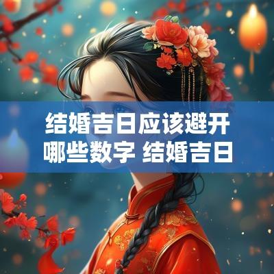 结婚吉日应该避开哪些数字 结婚吉日应避开