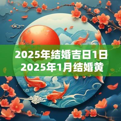 2025年结婚吉日1日 2025年1月结婚黄道吉日是哪几天