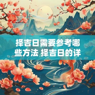 择吉日需要参考哪些方法 择吉日的详细方法