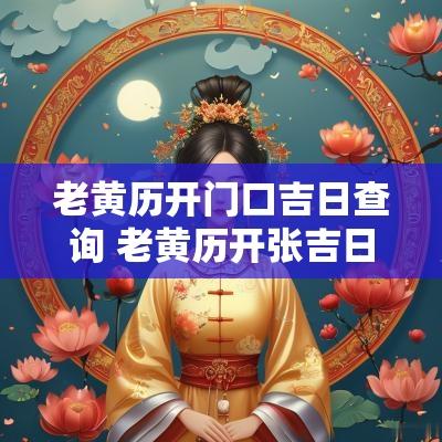 老黄历开门口吉日查询 老黄历开张吉日查询2025年