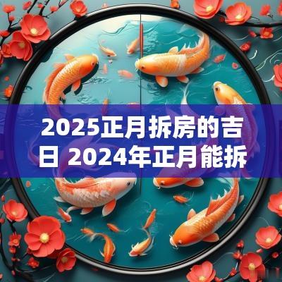 2025正月拆房的吉日 2025年正月能拆房子吗