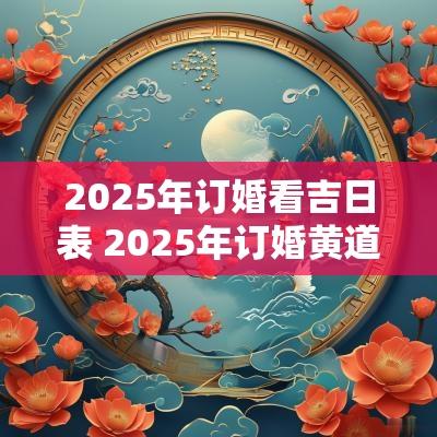 2025年订婚看吉日表 2025年订婚黄道吉日一览表