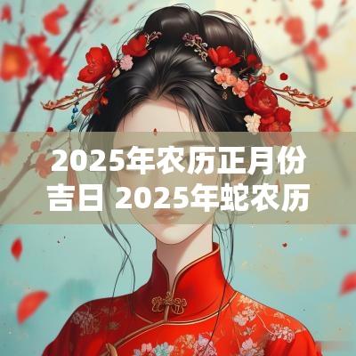2025年农历正月份吉日 2025年蛇农历几月份出生最好