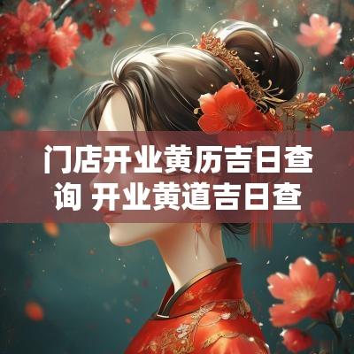 门店开业黄历吉日查询 开业黄道吉日查询老黄历