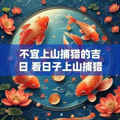 不宜上山捕猎的吉日 看日子上山捕猎