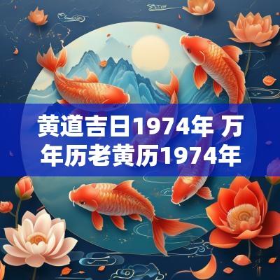 黄道吉日1974年 万年历老黄历1974年黄道吉日查询