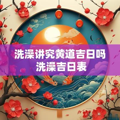 洗澡讲究黄道吉日吗 洗澡吉日表