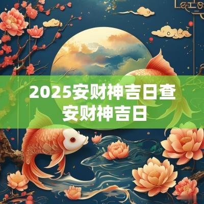 2025安财神吉日查 安财神吉日