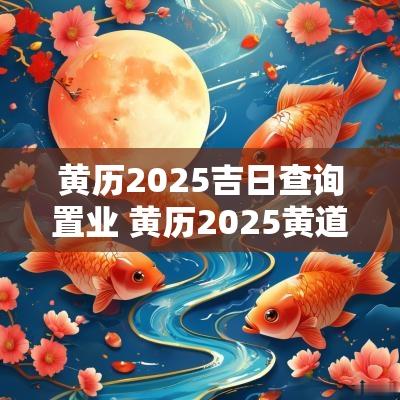 黄历2025吉日查询置业 黄历2025黄道吉日