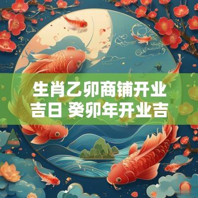 生肖乙卯商铺开业吉日 癸卯年开业吉日