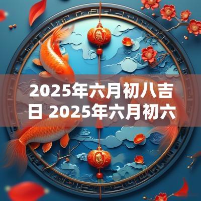 2025年六月初八吉日 2025年六月初六