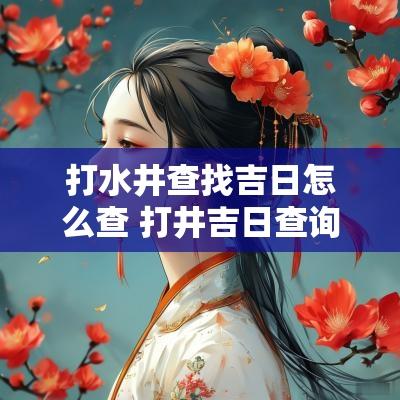 打水井查找吉日怎么查 打井吉日查询
