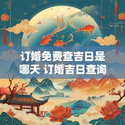 订婚免费查吉日是哪天 订婚吉日查询2025年4月订婚