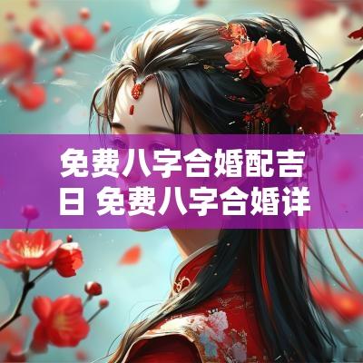 免费八字合婚配吉日 免费八字合婚详解