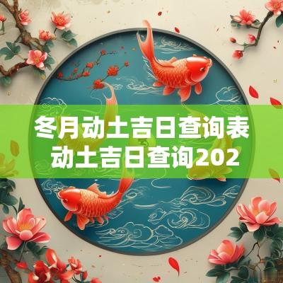 冬月动土吉日查询表 动土吉日查询2025年1月黄道吉日