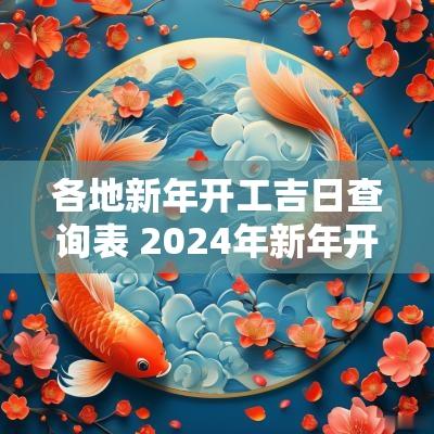 各地新年开工吉日查询表 2025年新年开工黄道吉日