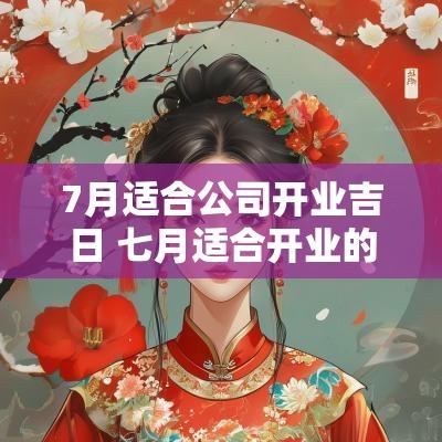 7月适合公司开业吉日 七月适合开业的吉日