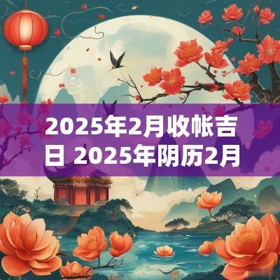2025年2月收帐吉日 2025年阴历2月黄道吉日是哪几天