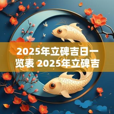2025年立碑吉日一览表 2025年立碑吉日