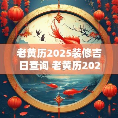 老黄历2025装修吉日查询 老黄历2025年黄道吉日查询