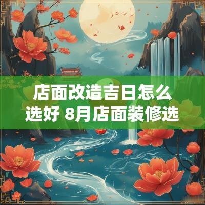 店面改造吉日怎么选好 8月店面装修选吉日
