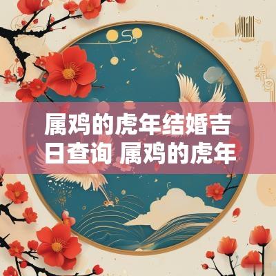 属鸡的蛇年结婚吉日查询 属鸡的蛇年结婚吉日