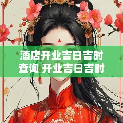 酒店开业吉日吉时查询 开业吉日吉时查询2025公历4月