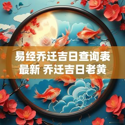 易经乔迁吉日查询表最新 乔迁吉日老黄历查询