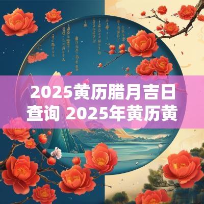 2025黄历腊月吉日查询 2025年黄历黄道吉日查询