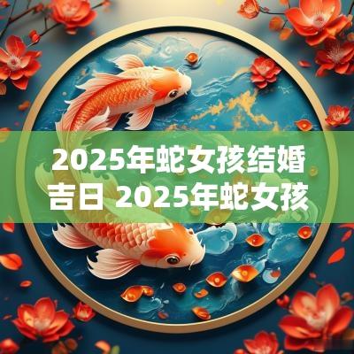 2025年蛇女孩结婚吉日 2025年蛇女孩结婚吉日查询