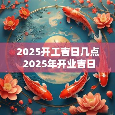 2025开工吉日几点 2025年开业吉日