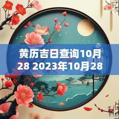 黄历吉日查询10月28 2025年10月28日黄历黄道吉日查询