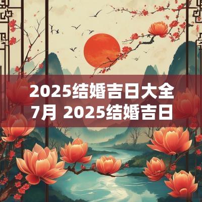 2025结婚吉日大全7月 2025结婚吉日查询
