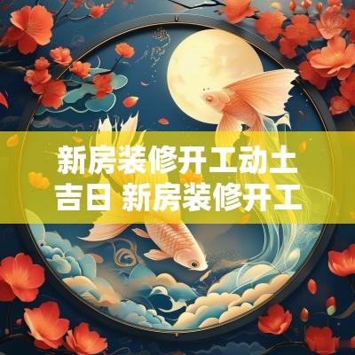 新房装修开工动土吉日 新房装修开工动土吉日怎么算