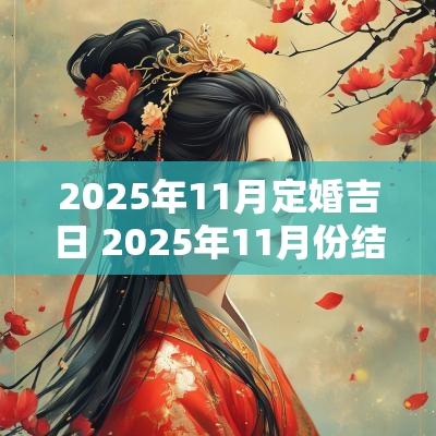 2025年11月定婚吉日 2025年11月份结婚黄道吉日一览表