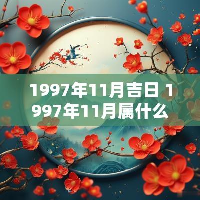 1997年11月吉日 1997年11月属什么