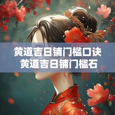 黄道吉日铺门槛口诀 黄道吉日铺门槛石顺口溜