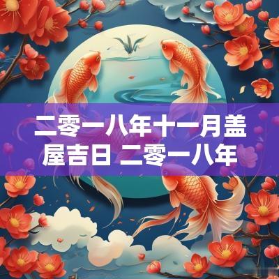 二零一八年十一月盖屋吉日 二零一八年十月一日