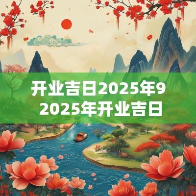 开业吉日2025年9 2025年开业吉日