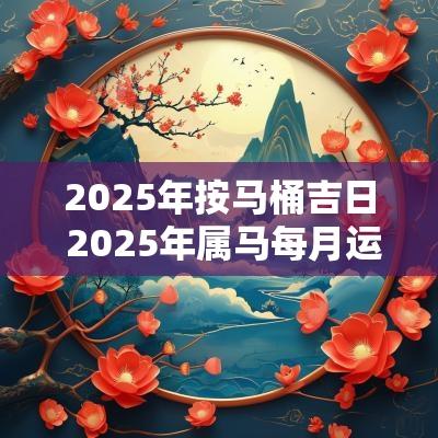 2025年按马桶吉日 2025年属马每月运势及运程