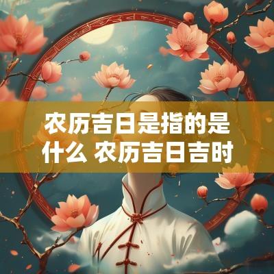 农历吉日是指的是什么 农历吉日吉时查询本月黄道吉日