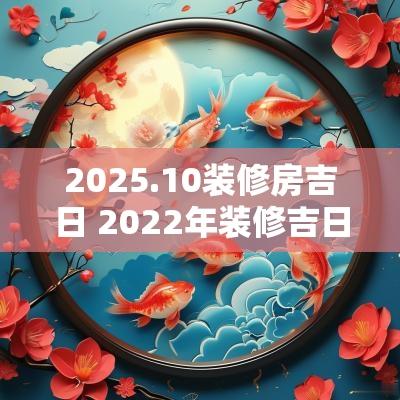 2025.10装修房吉日 2025年装修吉日吉时黄道吉日