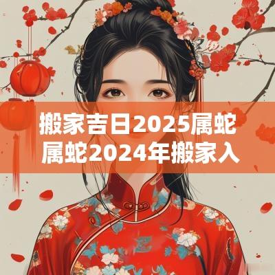 搬家吉日2025属蛇 属蛇2025年搬家入新房吉日