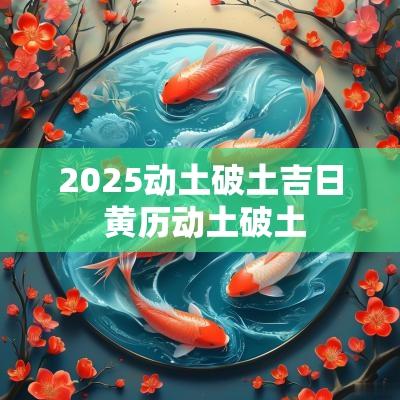 2025动土破土吉日 黄历动土破土