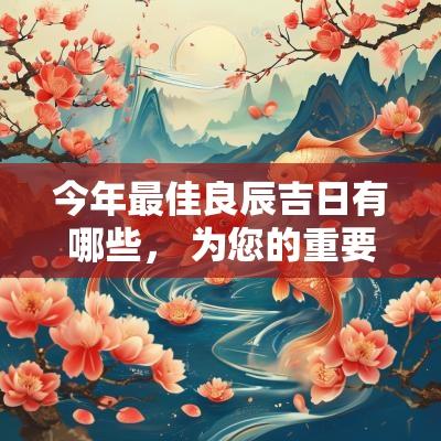 今年最佳良辰吉日有哪些， 为您的重要时刻挑选合适的时机